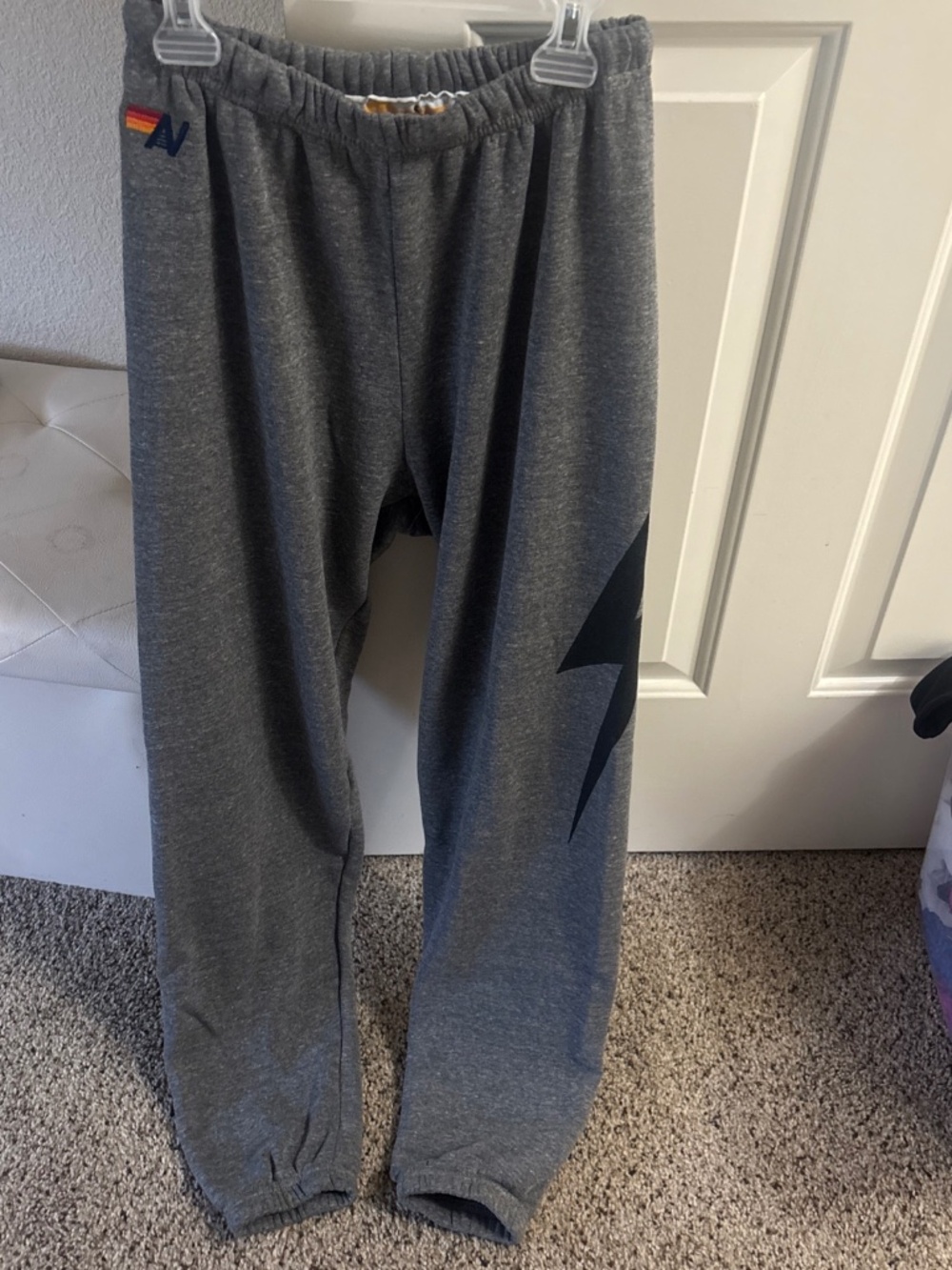 Aviator nation women’s gray bolt sweatpants brand new size small